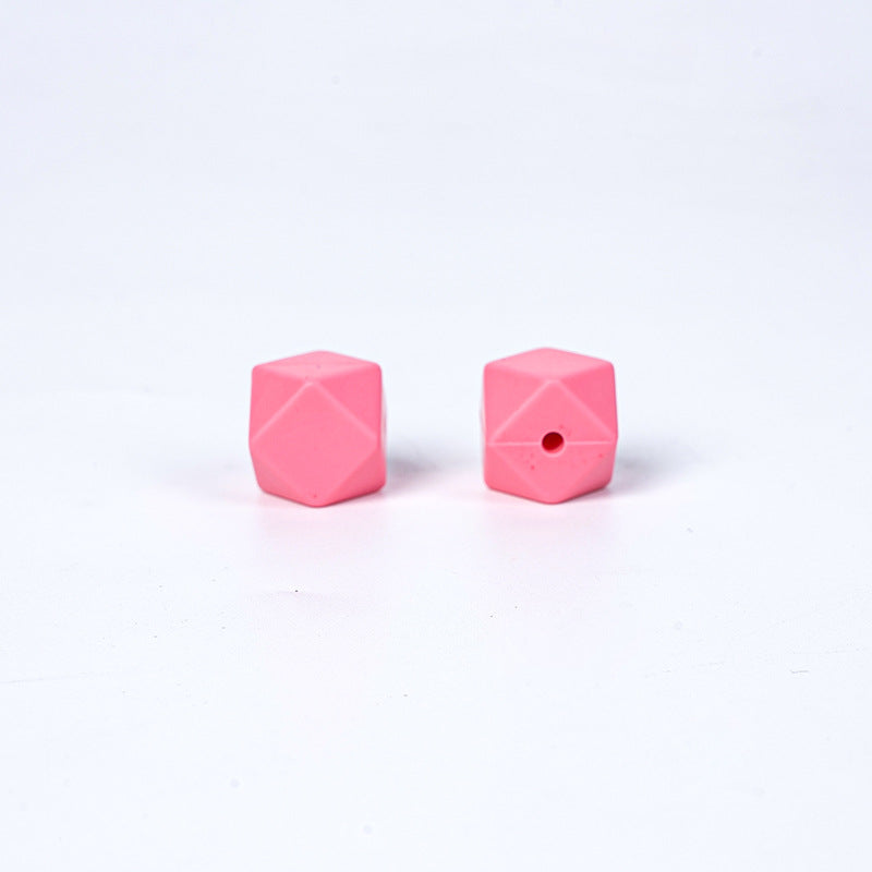 Al por mayor 50 piezas de 50 piezas de 17 mm de forma hexagonal de silicona